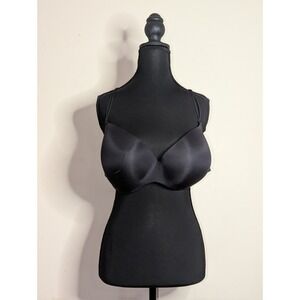 Skims Wireless Form Lightly Lined Plunge Micro Strap Bra Size 42DD Onyx